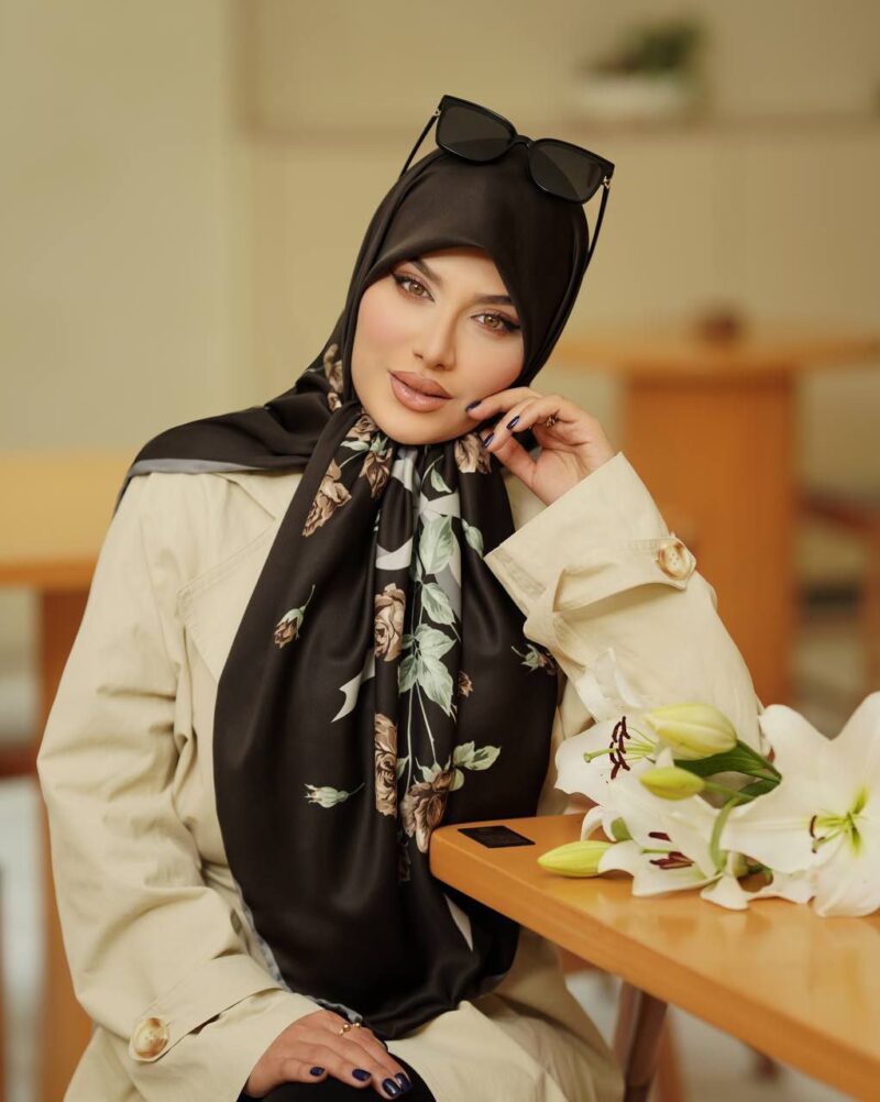 10699 روسری رنگی طرح دار کد 10699 - Image 1