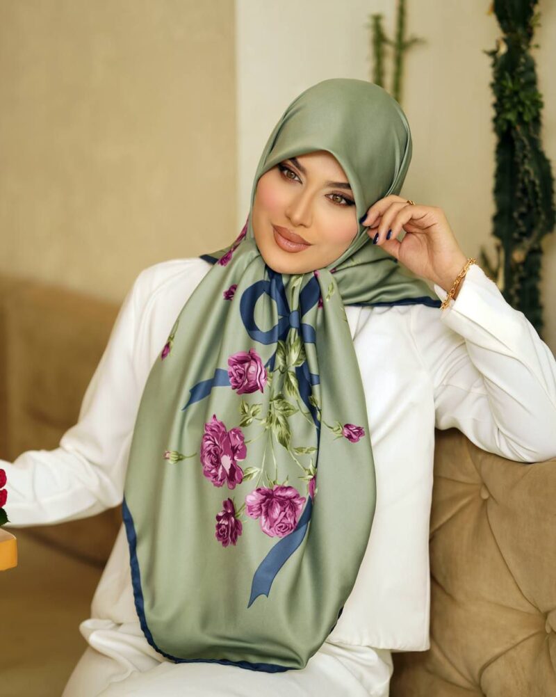 10702 روسری رنگی طرح دار کد 10702 - Image 1