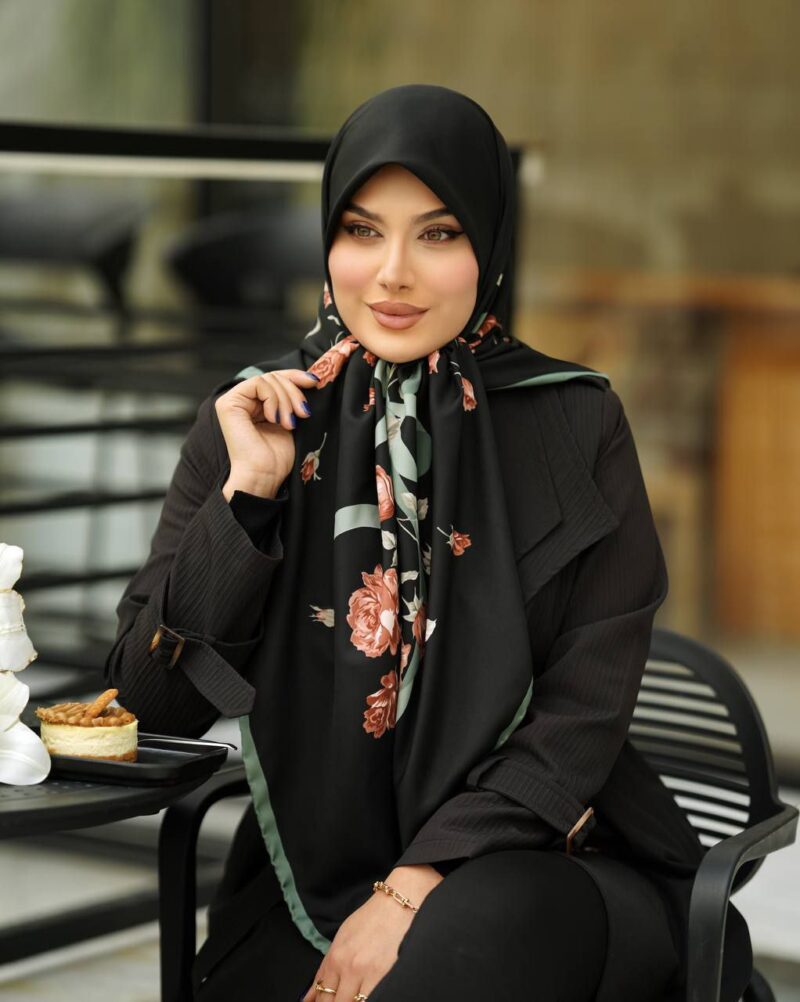 10703 روسری رنگی طرح دار کد 10703 - Image 1