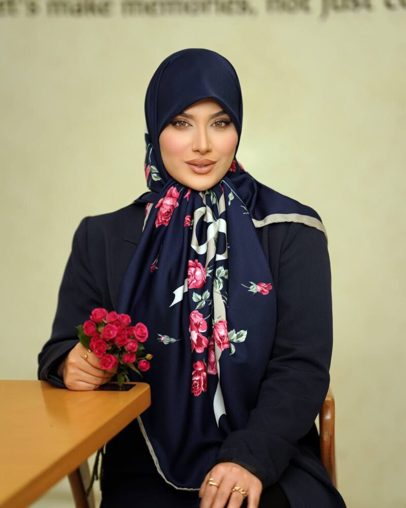 10704 روسری رنگی طرح دار کد 10704 - Image 1