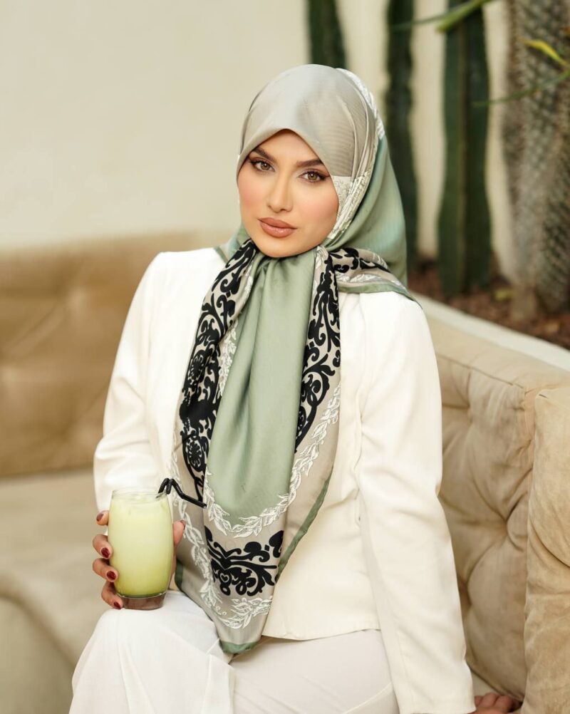 10709 روسری رنگی طرح دار کد 10709 - Image 1