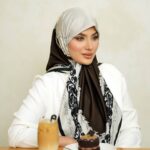 روسری رنگی طرح دار کد 10715