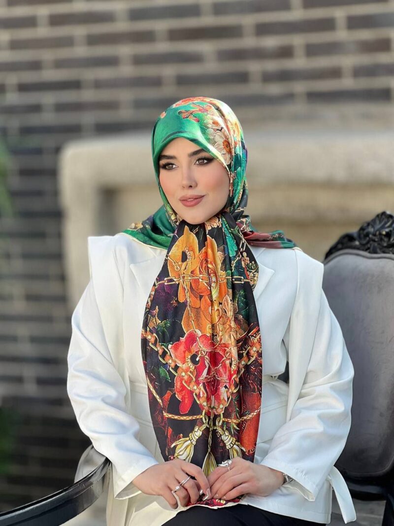 10766 روسری رنگی طرح دار کد 10766 - Image 1