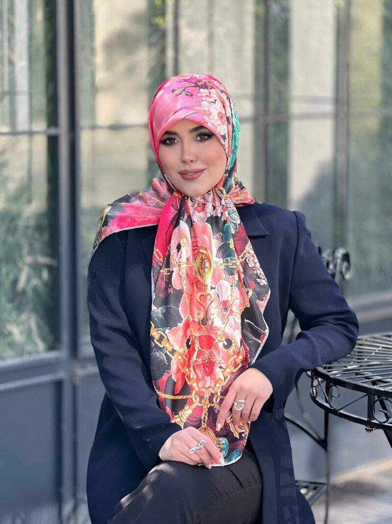 10768 روسری رنگی طرح دار کد 10768 - Image 1