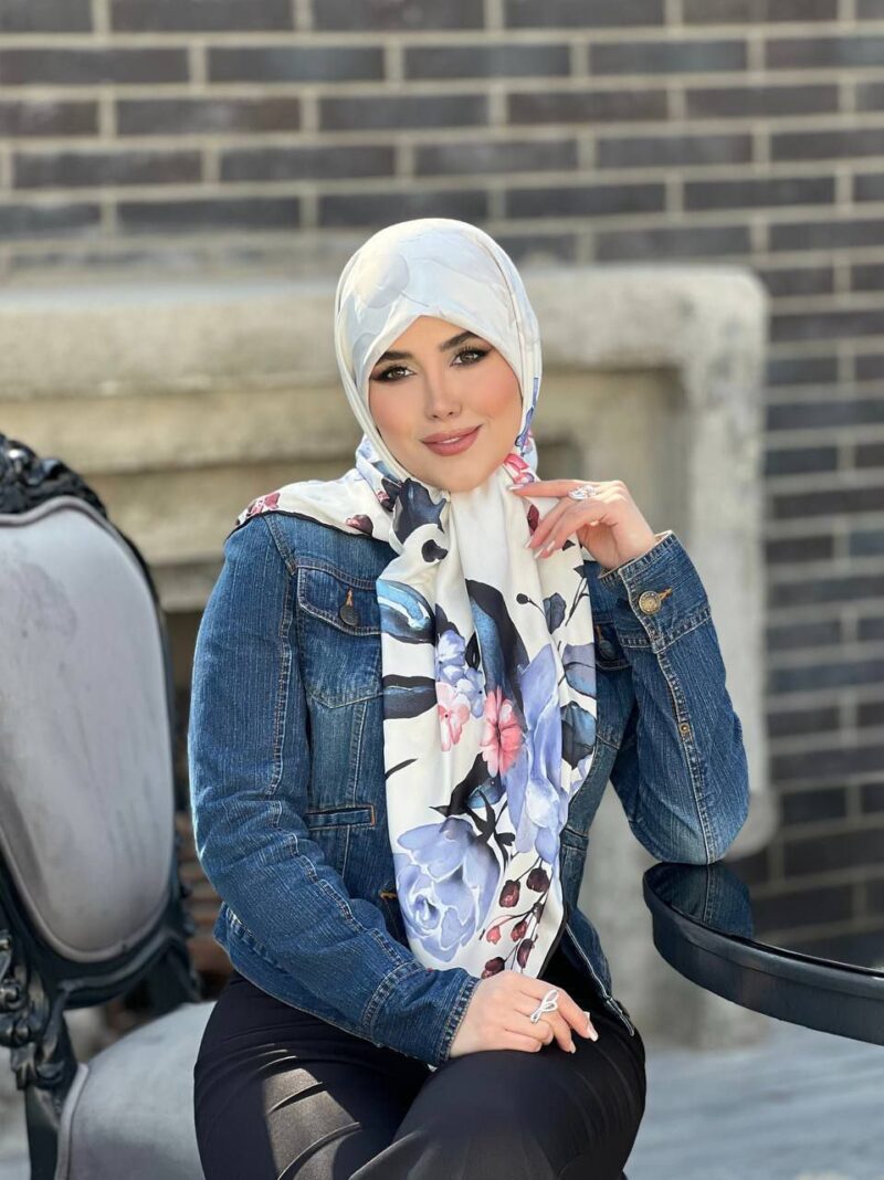 10780 روسری رنگی طرح دار کد 10780 - Image 1