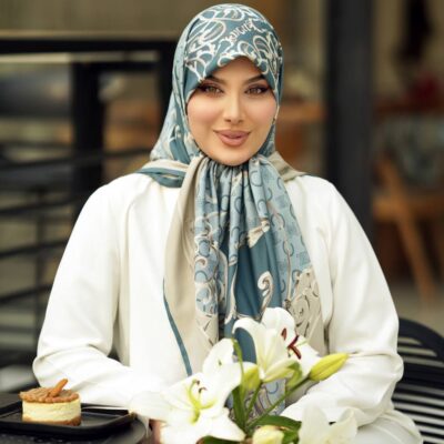 روسری رنگی طرح دار کد 10783