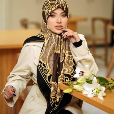 روسری رنگی طرح دار کد 10784