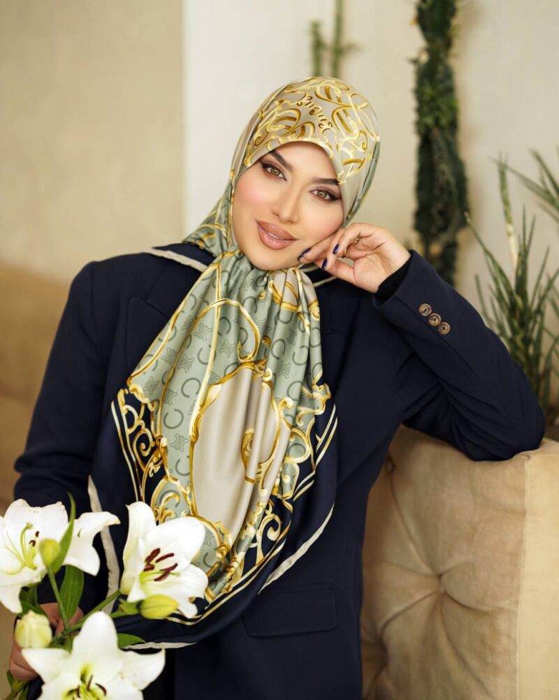 10789 روسری رنگی طرح دار کد 10789 - Image 1