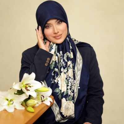 روسری رنگی طرح دار کد 10793