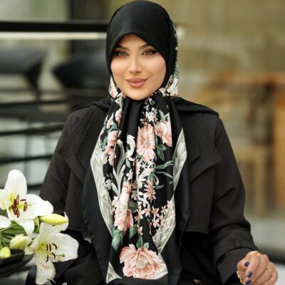 روسری رنگی طرح دار کد 10796