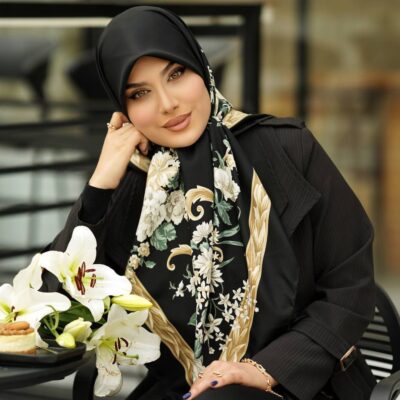 روسری رنگی طرح دار کد 10797