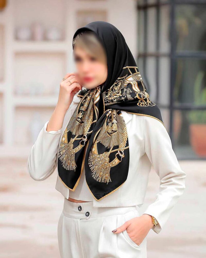 10803 روسری رنگی طرح دار کد 10803 - Image 1