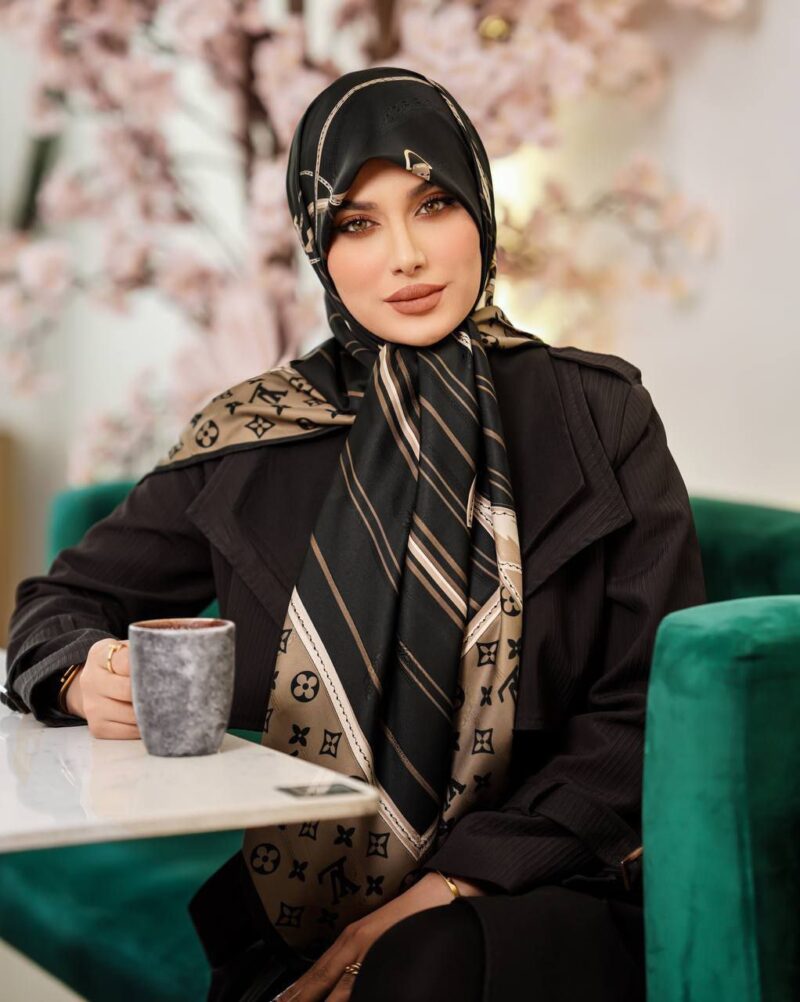 روسری رنگی طرح دار کد 16011 - Image 1