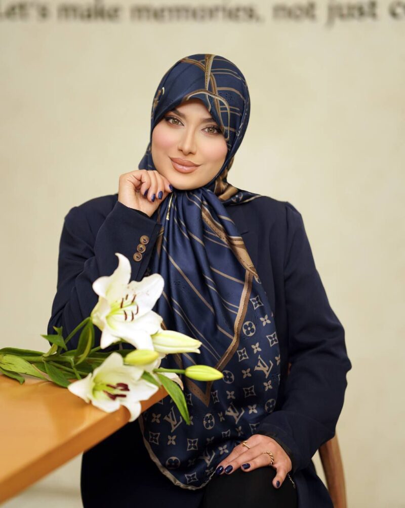 16012 روسری رنگی طرح دار کد 16012 - Image 1