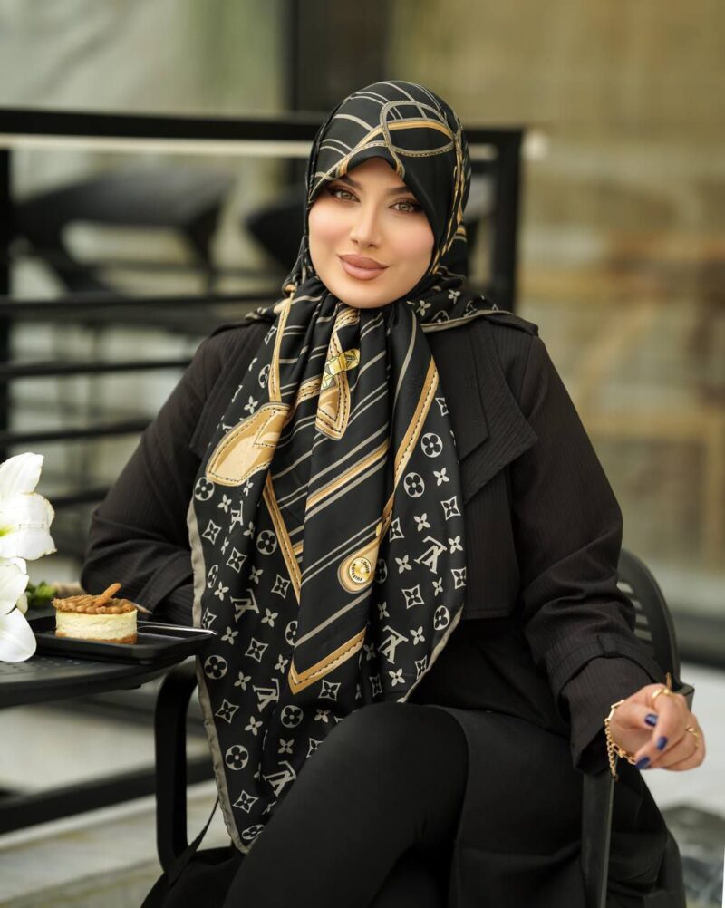 16013 روسری رنگی طرح دار کد 16013 - Image 1