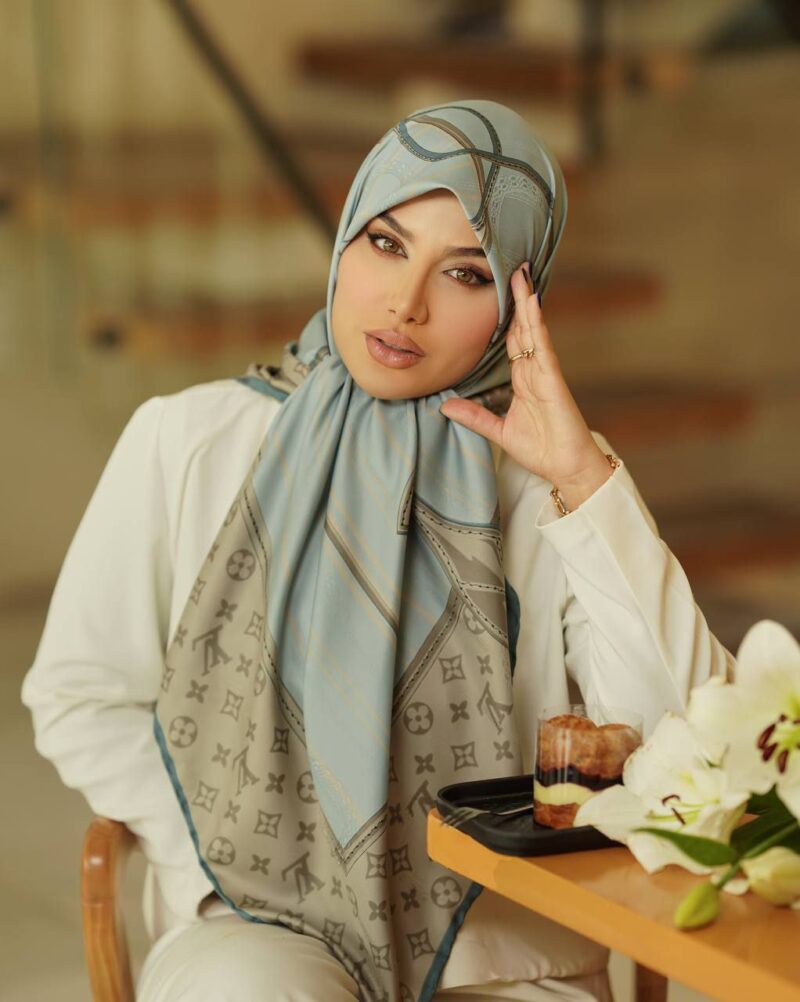 روسری رنگی طرح دار کد 16014 - Image 1