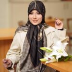 روسری رنگی طرح دار کد 16015