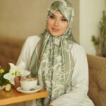 روسری رنگی طرح دار کد 16016