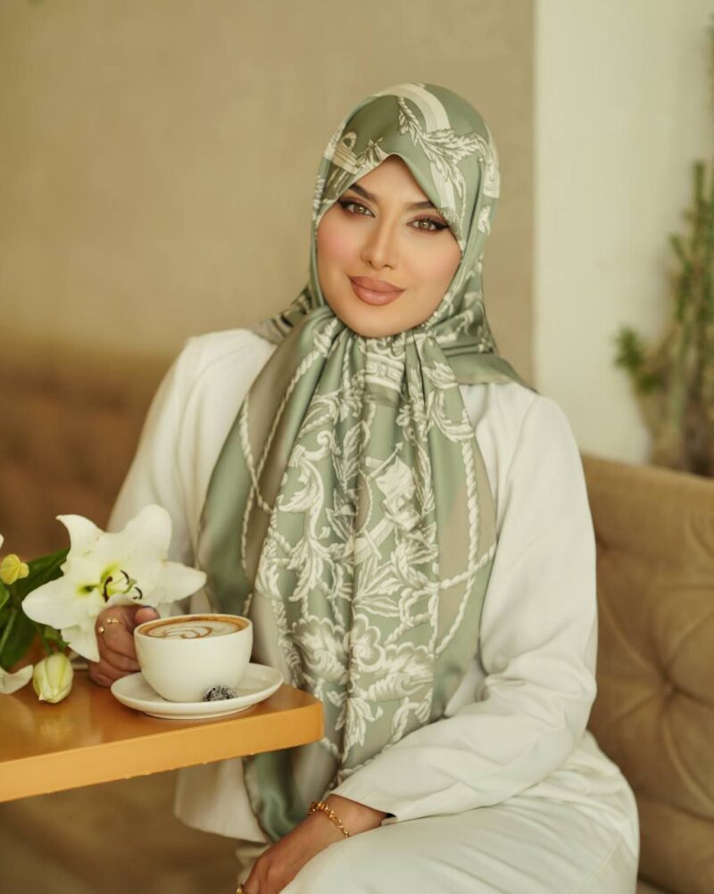 16016 روسری رنگی طرح دار کد 16016 - Image 1