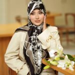 روسری رنگی طرح دار کد 16017