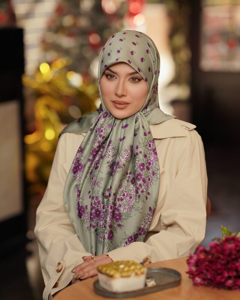 روسری رنگی طرح دار کد 16095 - Image 1