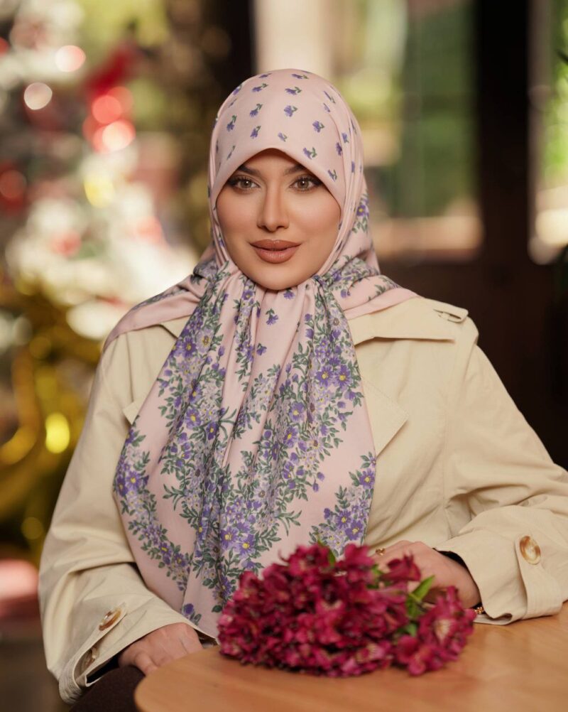 روسری رنگی طرح دار کد 16096 - Image 1