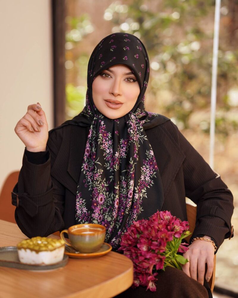 16098 روسری رنگی طرح دار کد 16098 - Image 1