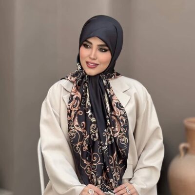 روسری رنگی طرح دار کد 16126