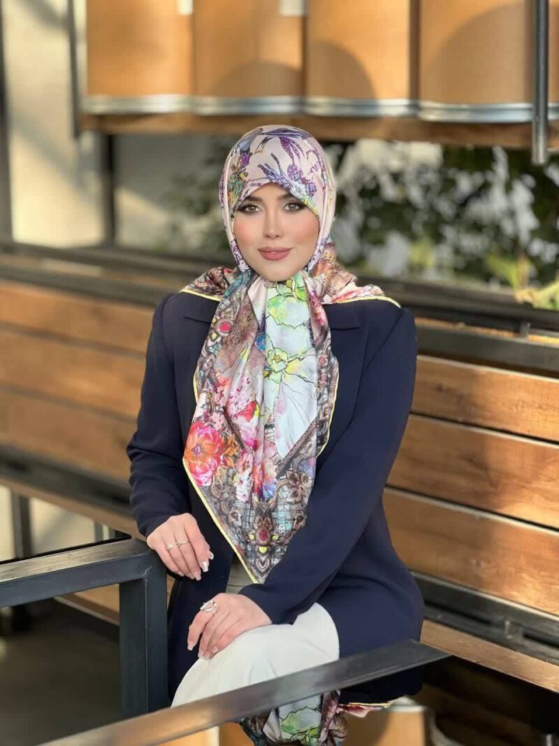روسری رنگی طرح دار کد 16131 - Image 1