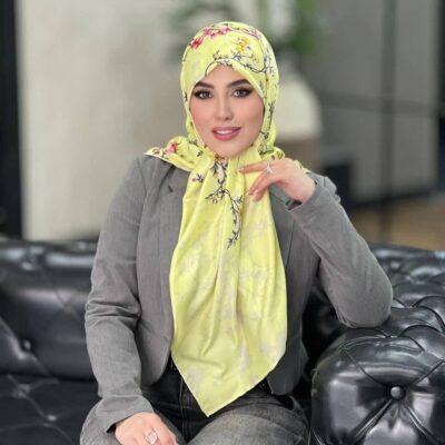 روسری رنگی طرح دار کد 16134