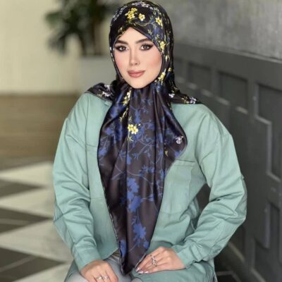 روسری رنگی طرح دار کد 16135
