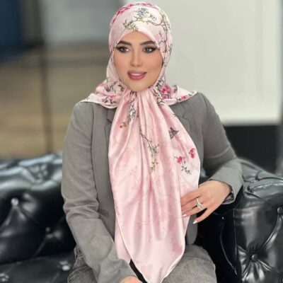 روسری رنگی طرح دار کد 16137