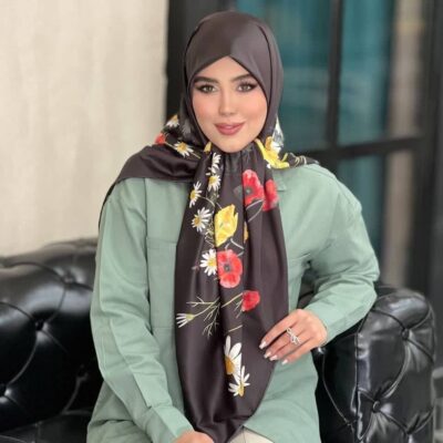 روسری رنگی طرح دار کد 16142