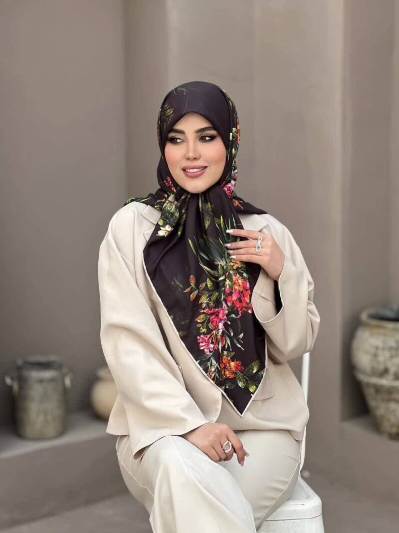 روسری رنگی طرح دار کد 16145 - Image 1