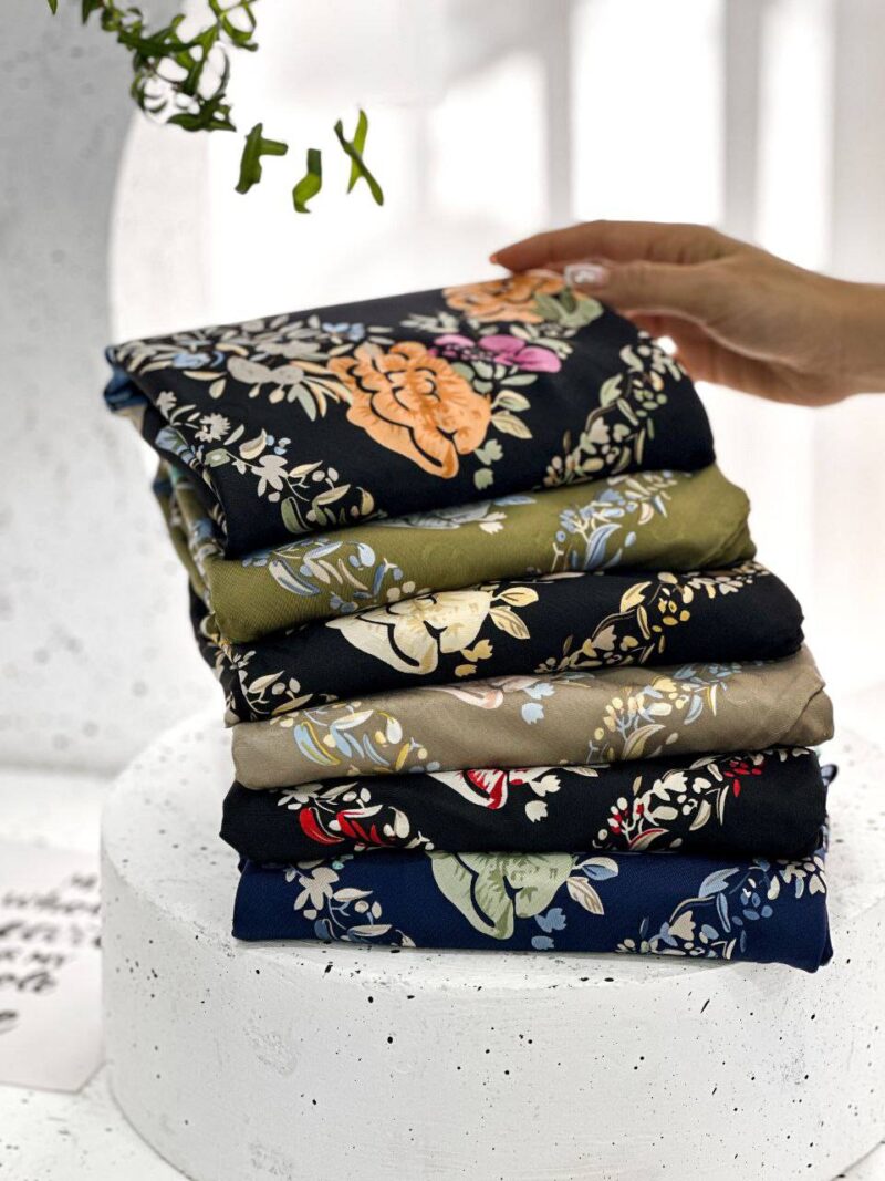 روسری رنگی طرح دار کد 16153 - Image 2