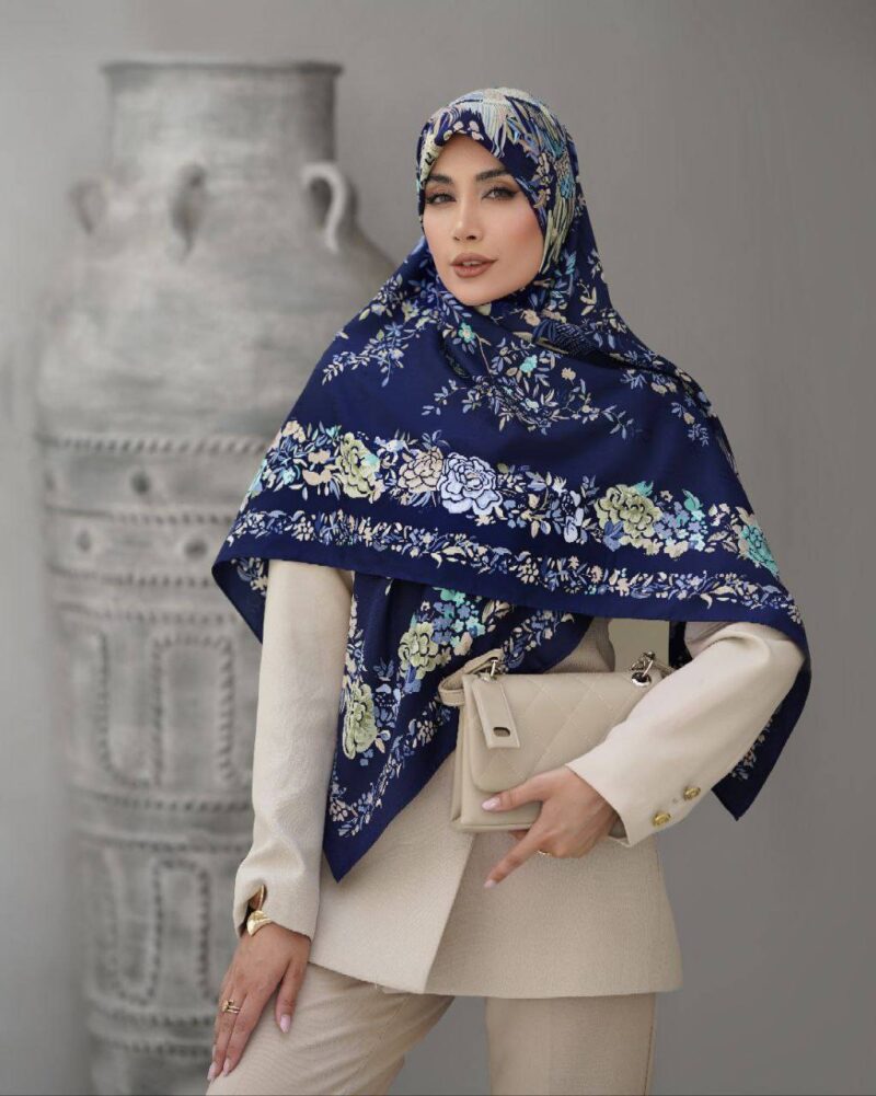 روسری رنگی طرح دار کد 16151 - Image 1