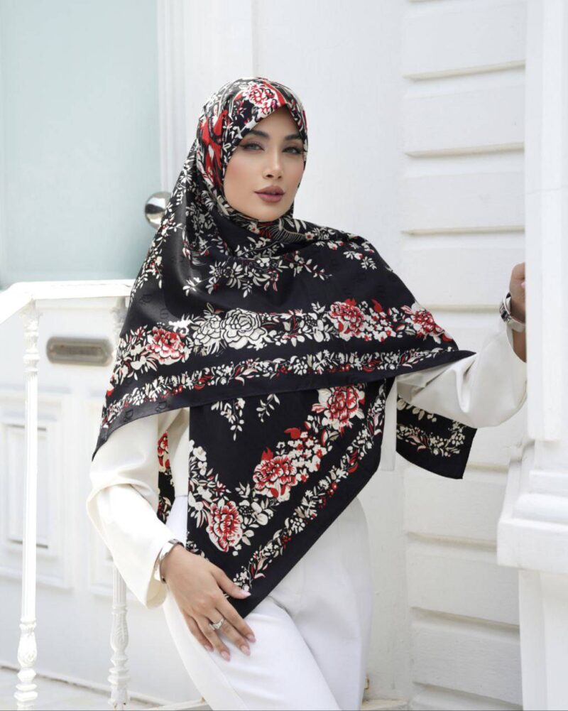 روسری رنگی طرح دار کد 16153 - Image 1