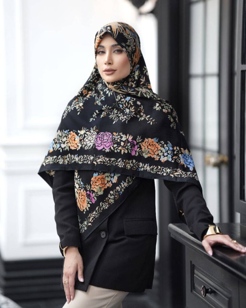 روسری رنگی طرح دار کد 16155 - Image 1