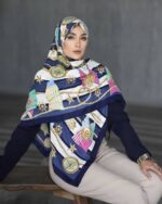 روسری رنگی طرح دار کد 16157