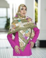 روسری رنگی طرح دار کد 16161