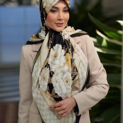 روسری رنگی طرح دار کد 16246