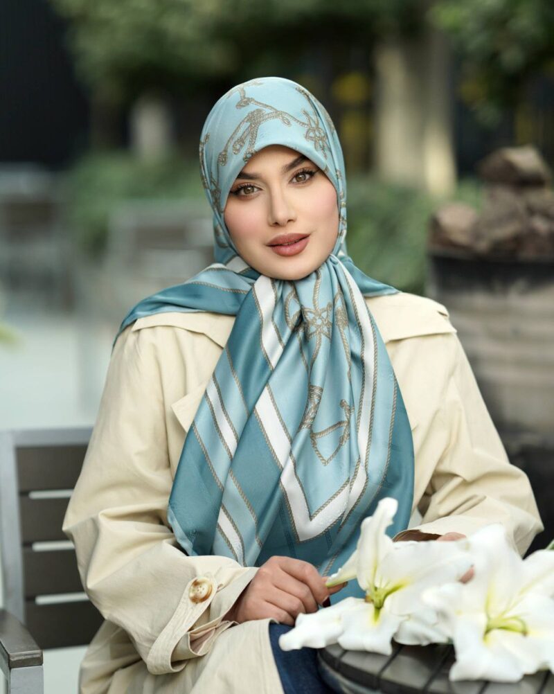 روسری رنگی طرح دار کد 16259 - Image 1