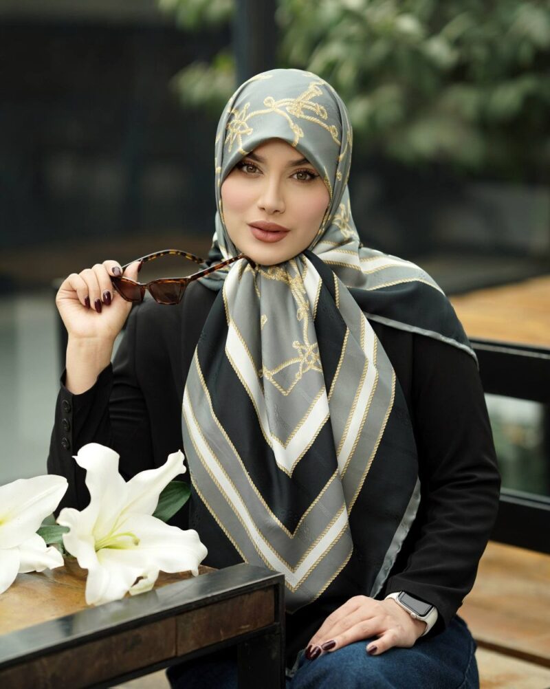 روسری رنگی طرح دار کد 16260 - Image 1