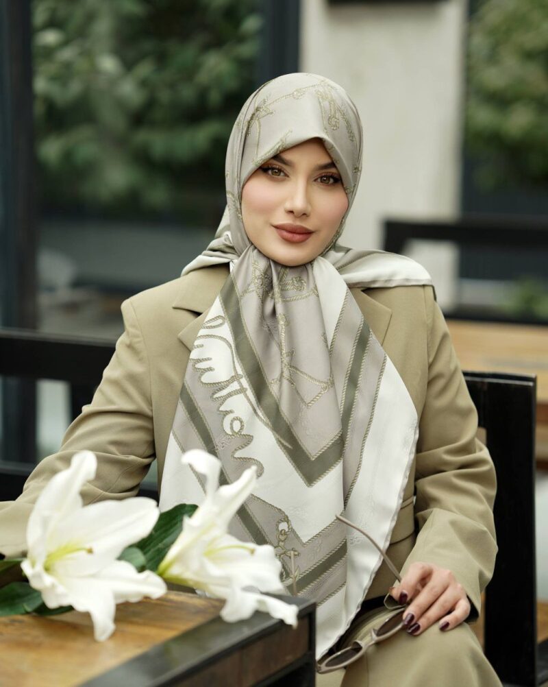 روسری رنگی طرح دار کد 16262 - Image 1