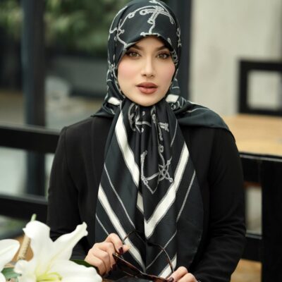 روسری رنگی طرح دار کد 16263