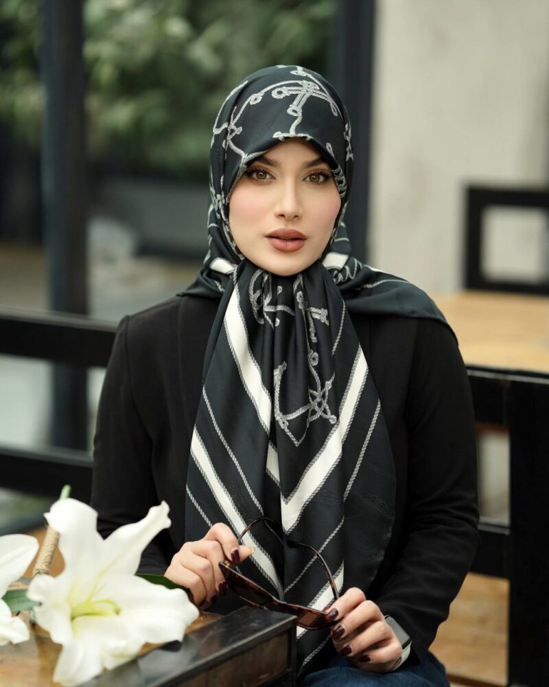 روسری رنگی طرح دار کد 16263 - Image 1