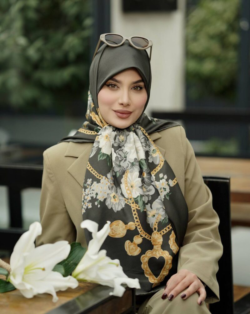 روسری رنگی طرح دار کد 16283 - Image 1