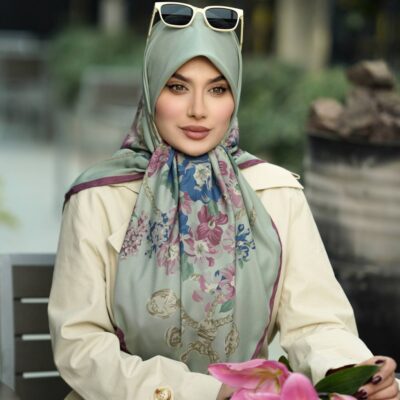 روسری رنگی طرح دار کد 16284