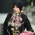 روسری رنگی طرح دار کد 16288