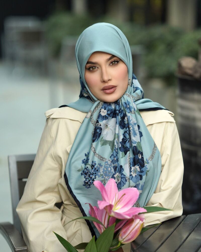 روسری رنگی طرح دار کد 16289 - Image 1